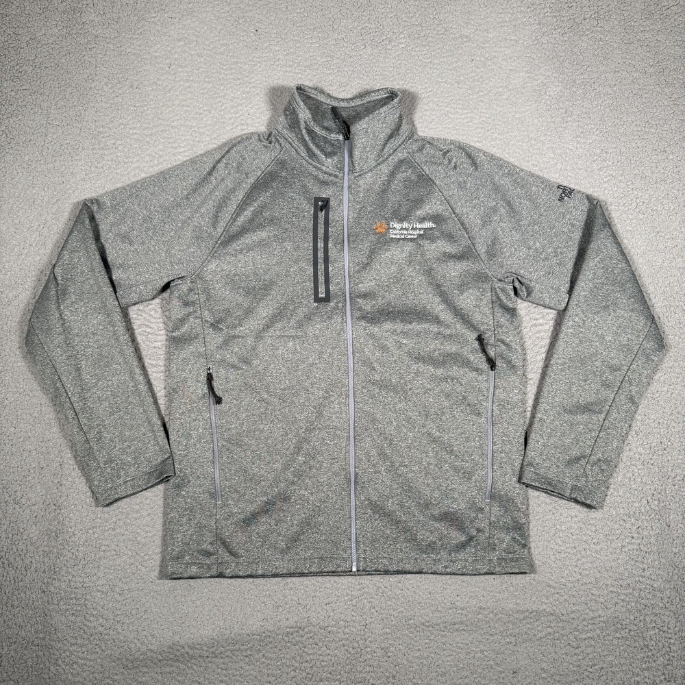 The‎ North Face Sweater Mens Medium Gray Full Zip Outdoor Pullover Casual Preppy